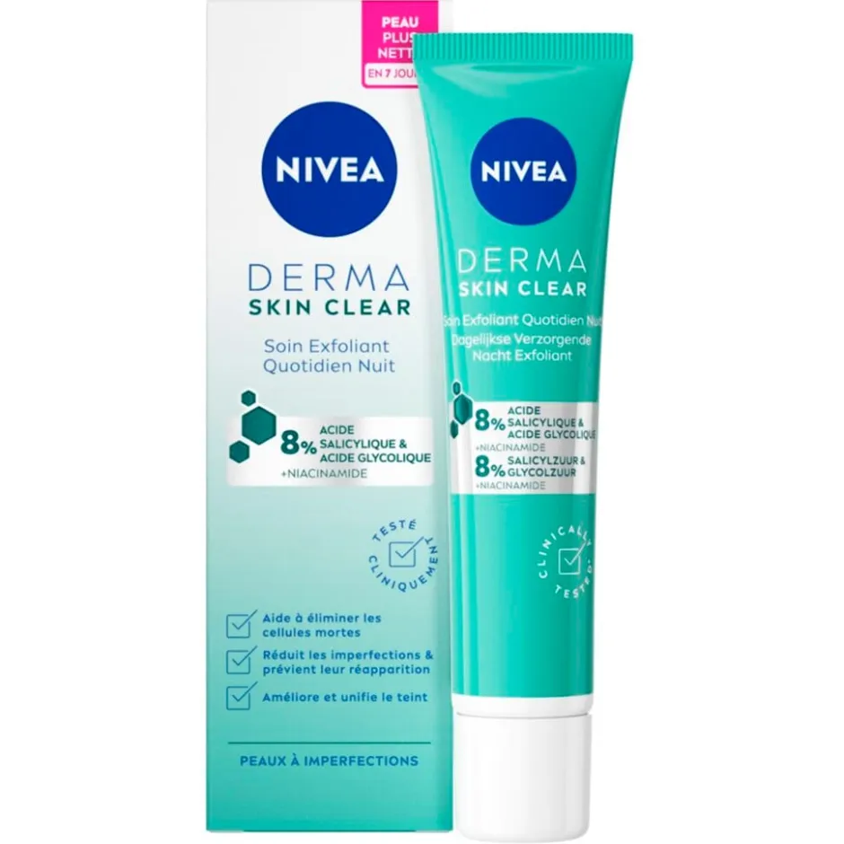 Outlet Nivea Skincare NIVEA Derma Skin Clear Dagelijks Verzorgende Nachtexfoliant
