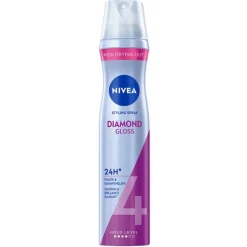 Clearance Nivea Diamond Gloss Care Hold 4 Styling Hairspray