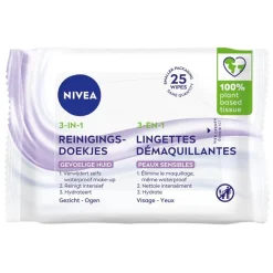 Hot Nivea Skincare NIVEA 3-In-1 Sensitive Reinigingsdoekjes