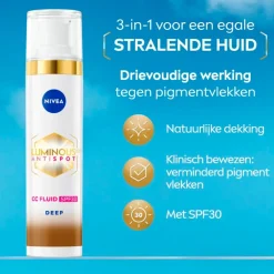 Best Nivea Skincare NIVEA Luminous630 Anti-spot SPF30 03 Dark 3-in-1 CC Crème