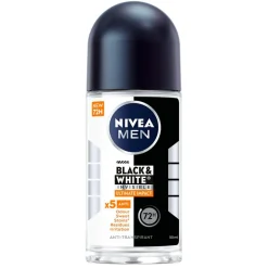 New Nivea Men Black & White Invisible Ultimate Impact Antitranspirant Roller