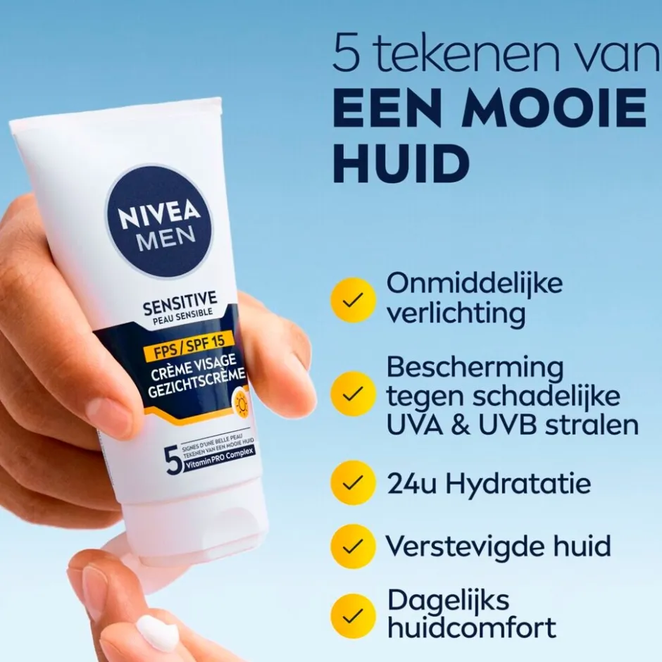 Clearance Nivea Men Sensitive SPF15 Gezichtscrème