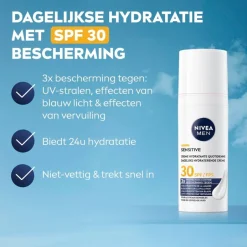 Outlet Nivea Men SPF30 Sensitive Dagelijkse Beschermende Hydraterende Crème