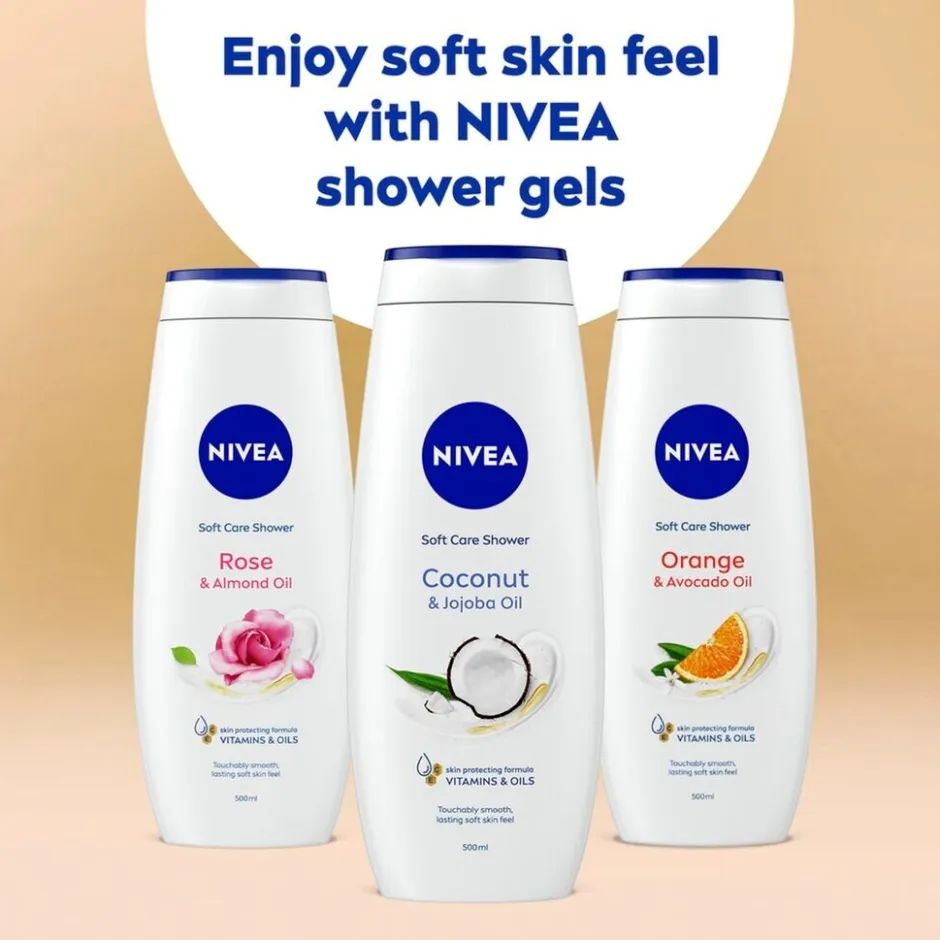 Hot Nivea Soft Care Coconut & Jojoba Oil Showergel