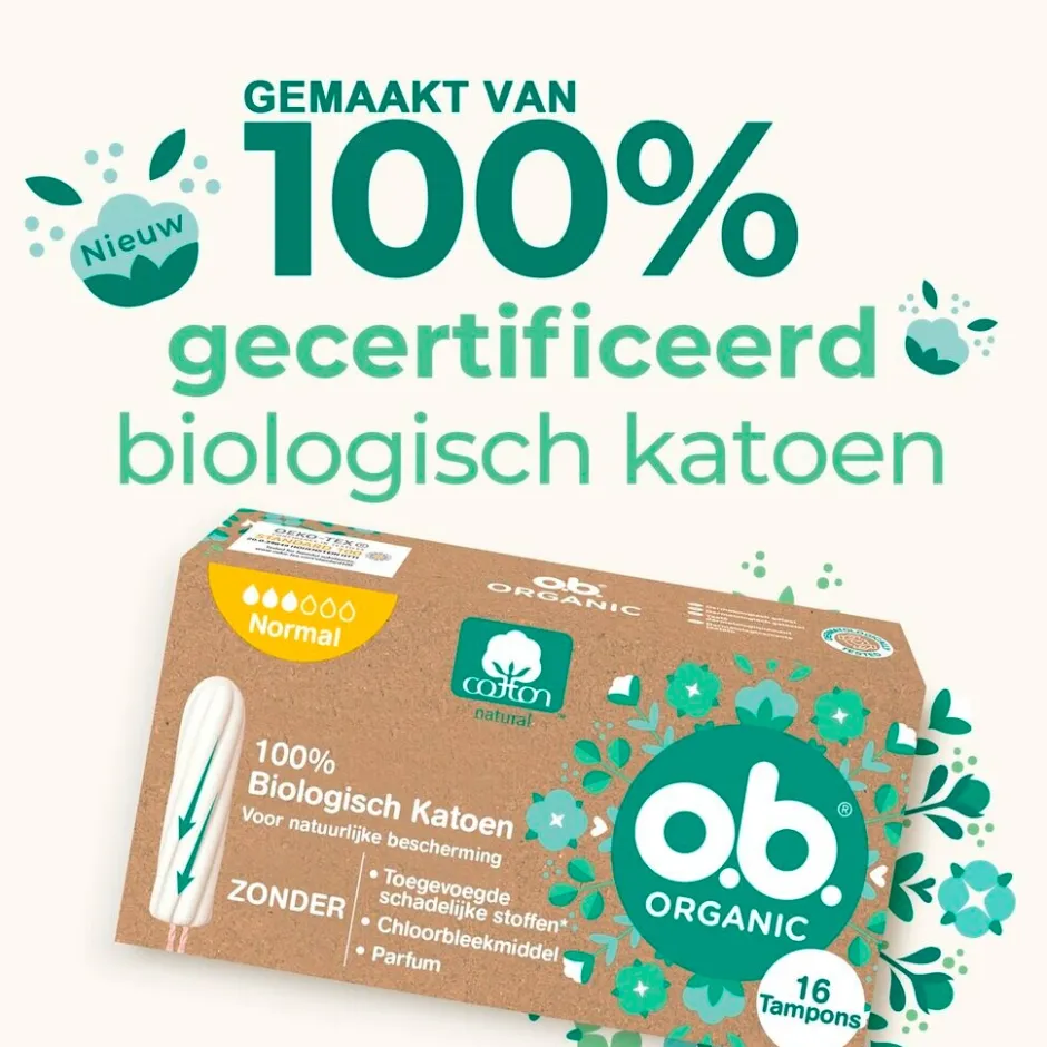 Ob o.b. Organic Cotton Normal Tampons