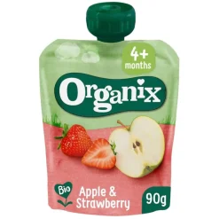 Discount Organix Bio 4M+ Appel en Aardbei Knijpzakje