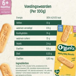 Online Organix Bio 6M+ Melty Baby Biscuits