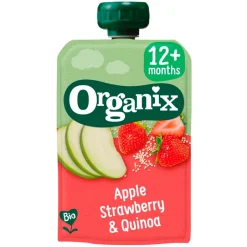 Sale Organix 12+M Appel, Aardbei & Quinoa Knijpfruit