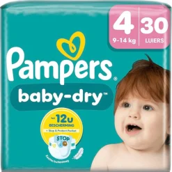 Hot Pampers Baby-Dry Maat 4 Luiers