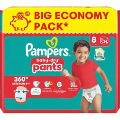New Pampers Baby-Dry Pants Maat 8 Luierbroekjes