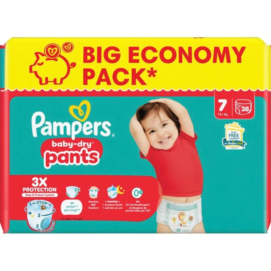Pampers Baby-Dry Pants Maat 7 Luierbroekjes