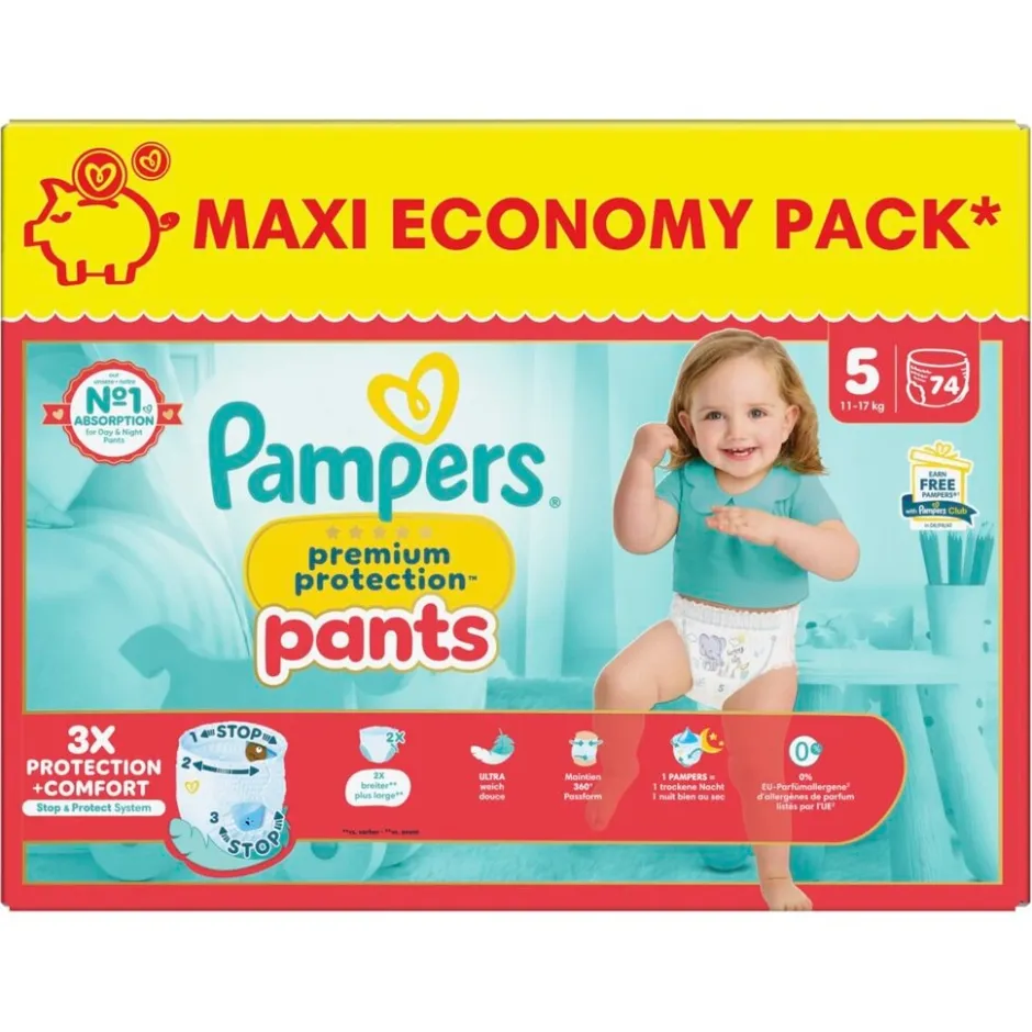 Hot Pampers Premium Protection Pants Maat 5 Luierbroekjes