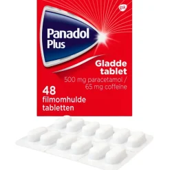 Sale Panadol Plus 500mg/65mg Paracetamol en Coffëine Gladde Tabletten