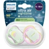 Hot Philips Avent Soother Ultra Air 6-18M SCF376/29 Nighttime Fopspeen