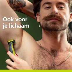 Online Philips OneBlade Face+Body QP2834/23 Trimmer, Scheerapparaat en Styler