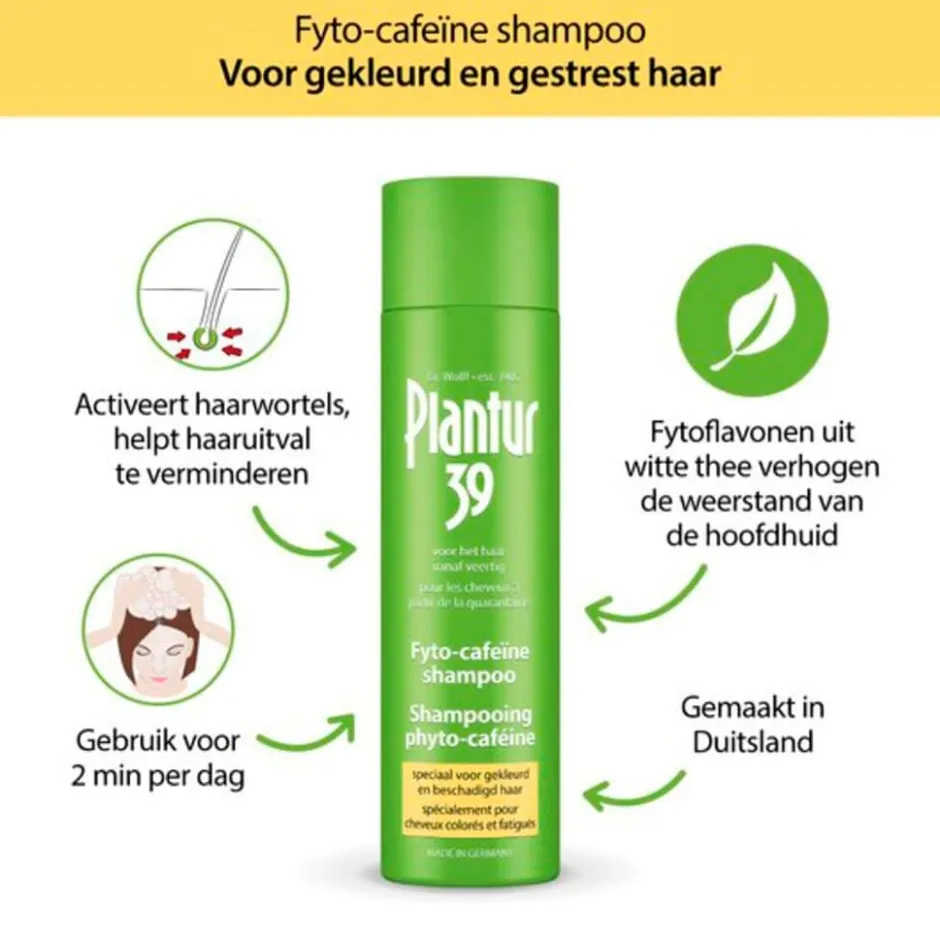 New Plantur 39 Plantur39 Cafeïne Shampoo voor Gekleurd Haar