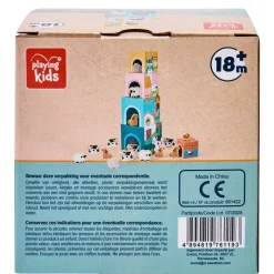 Online Playing Kids Boerderij Houten Stapelblokken
