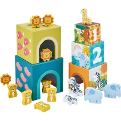 Best Playing Kids Safari Houten Stapelblokken