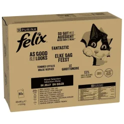 Outlet Felix Purina Elke Dag Feest Mix Selectie in Gelei Kattenvoer