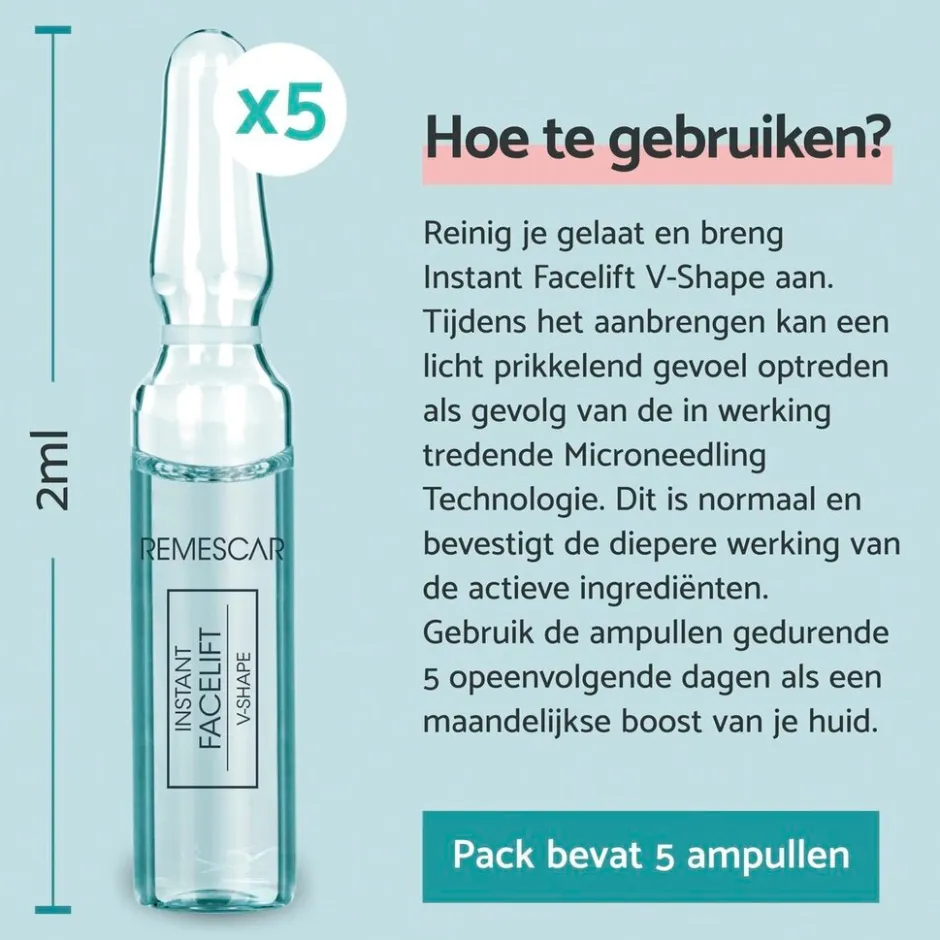 Clearance Remescar Instant Facelift V-Shape Ampullen