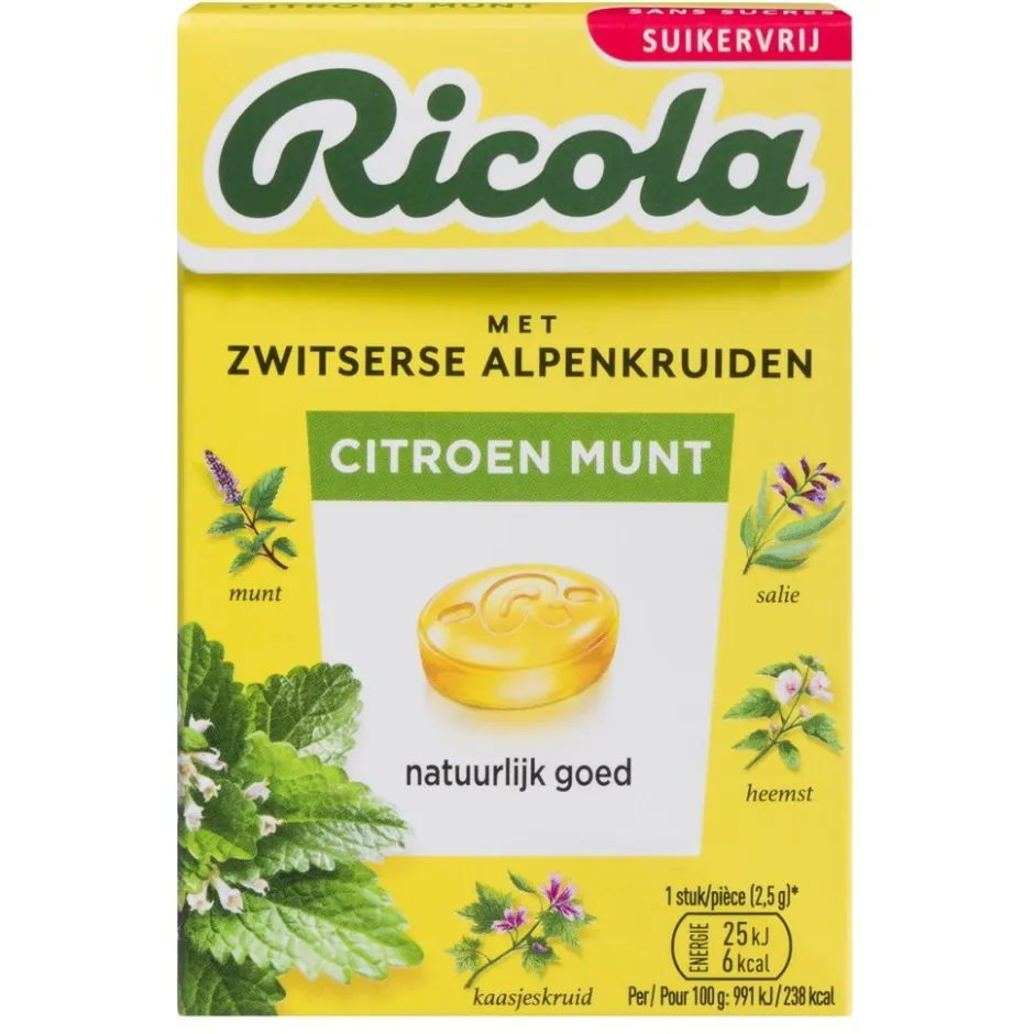 Hot Ricola Citroen Munt Kruidenpastilles