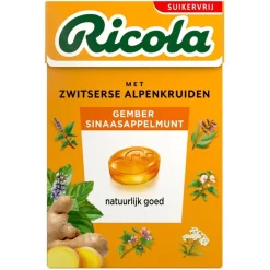 Outlet Ricola Gember Sinaasappelmunt Kruidenpastilles