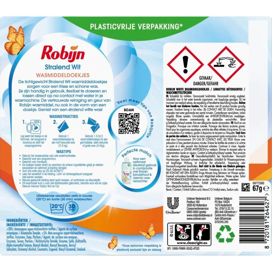 Best Robijn White Wasmiddeldoekjes