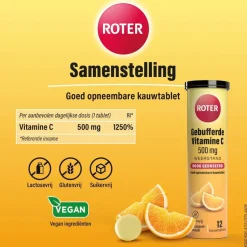 Sale Roter Gebufferde Vitamine C 500mg Kauwtabletten