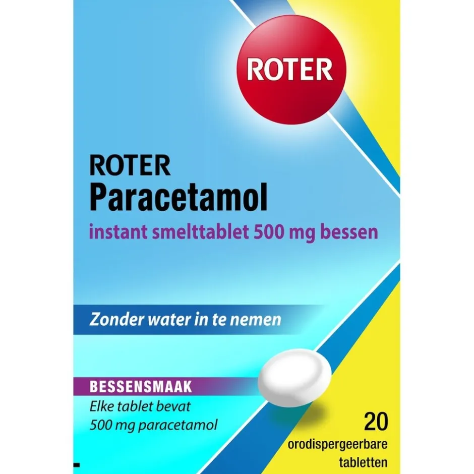 Online Roter Paracetamol 500mg Smelttabletten