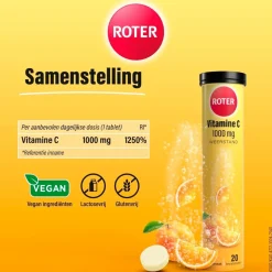 Clearance Roter Vitamine C 1000 mg Abrikoos-Sinaasappel Bruistabletten