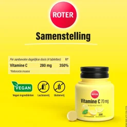 Discount Roter Vitamine C 70mg Citroen Kauwtabletten