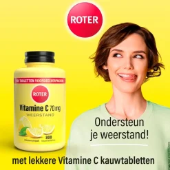 Online Roter Vitamine C 70mg Citroen Kauwtabletten