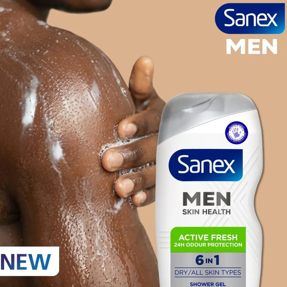 Clearance Sanex Men Skin Health 6-in-1 Active Fresh Douchegel