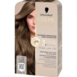 Outlet Schwarzkopf creme supreme 7-42 Nude Donker Beigeblond Verzorgende Crèmekleuring