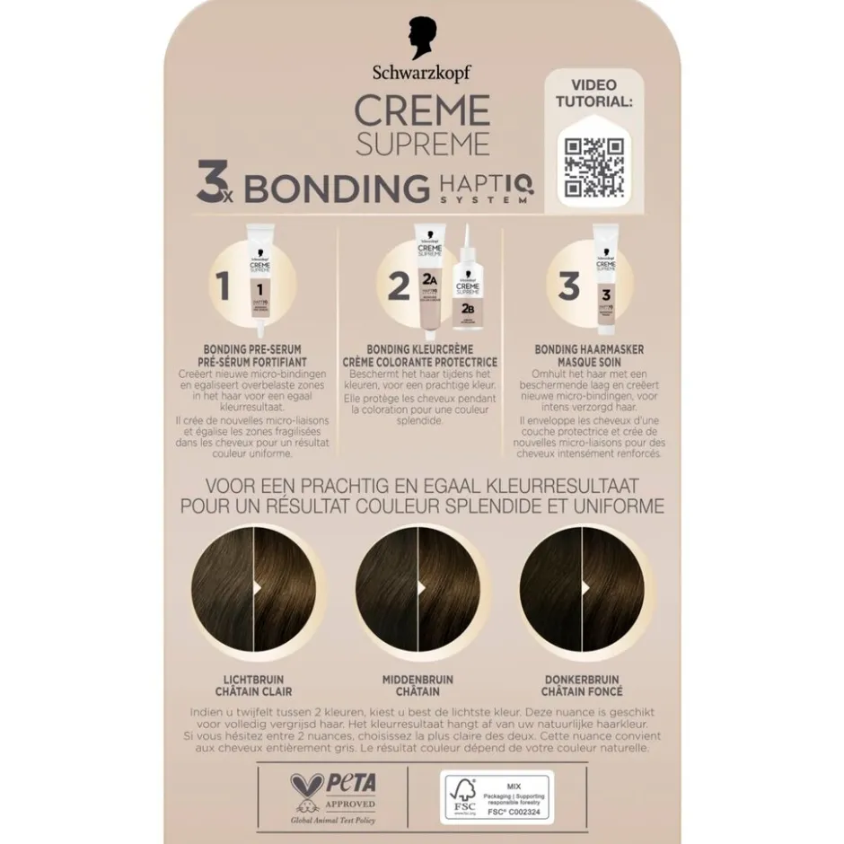 Hot Schwarzkopf creme supreme 5-0 Natuurlijk Bruin Verzorgende Crèmekleuring