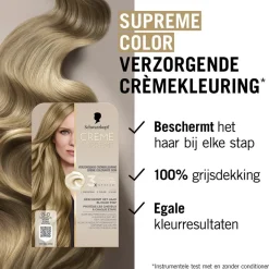 Sale Schwarzkopf creme supreme 8-16 Cool Asblond Verzorgende Crèmekleuring