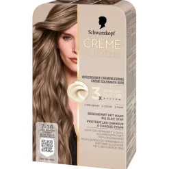Online Schwarzkopf creme supreme 7-16 Cool Donker Asblond Verzorgende Crèmekleuring