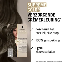 Outlet Schwarzkopf creme supreme 6-16 Cool Licht Asbruin Verzorgende Crèmekleuring