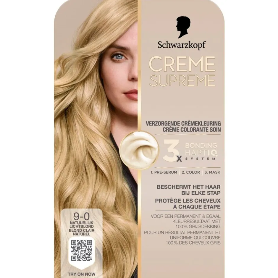 Online Schwarzkopf creme supreme 9-0 Natuurlijk Lichtblond Verzorgende Crèmekleuring