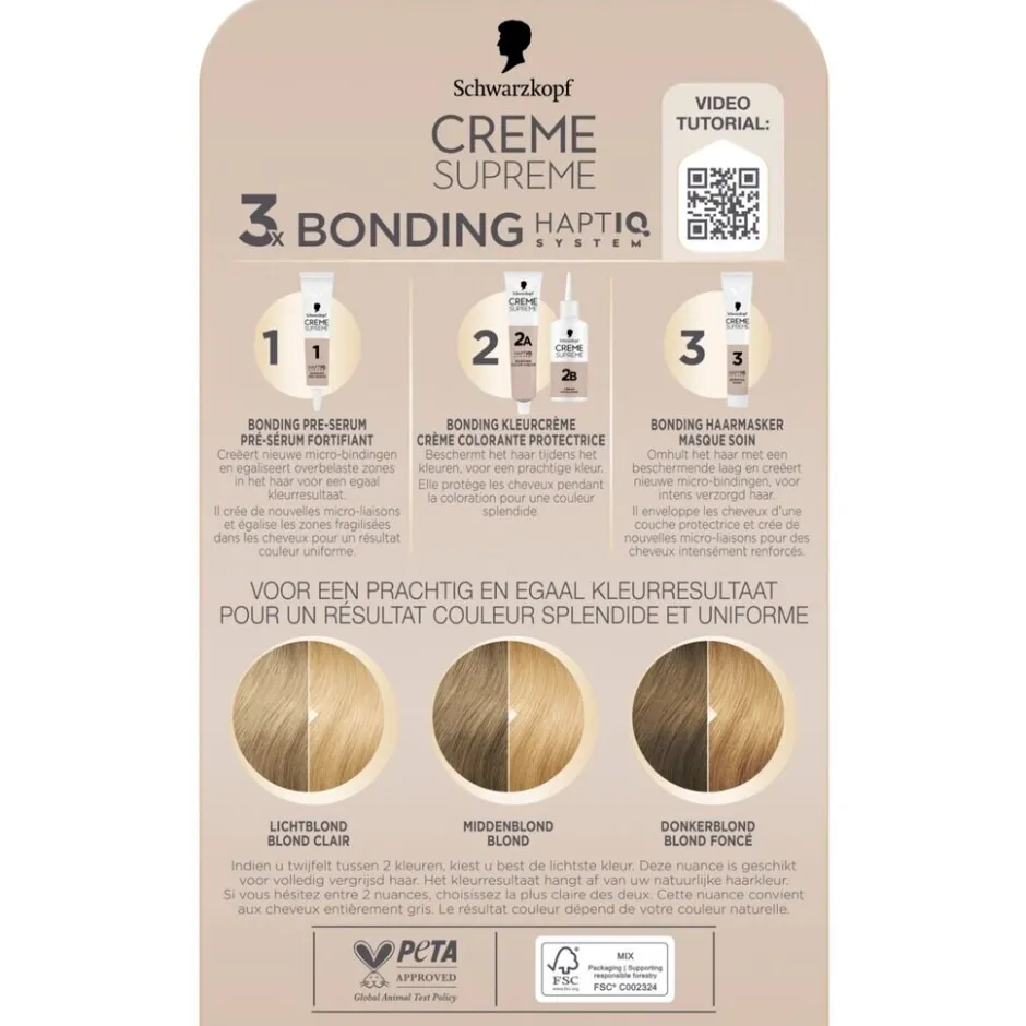 Online Schwarzkopf creme supreme 9-0 Natuurlijk Lichtblond Verzorgende Crèmekleuring