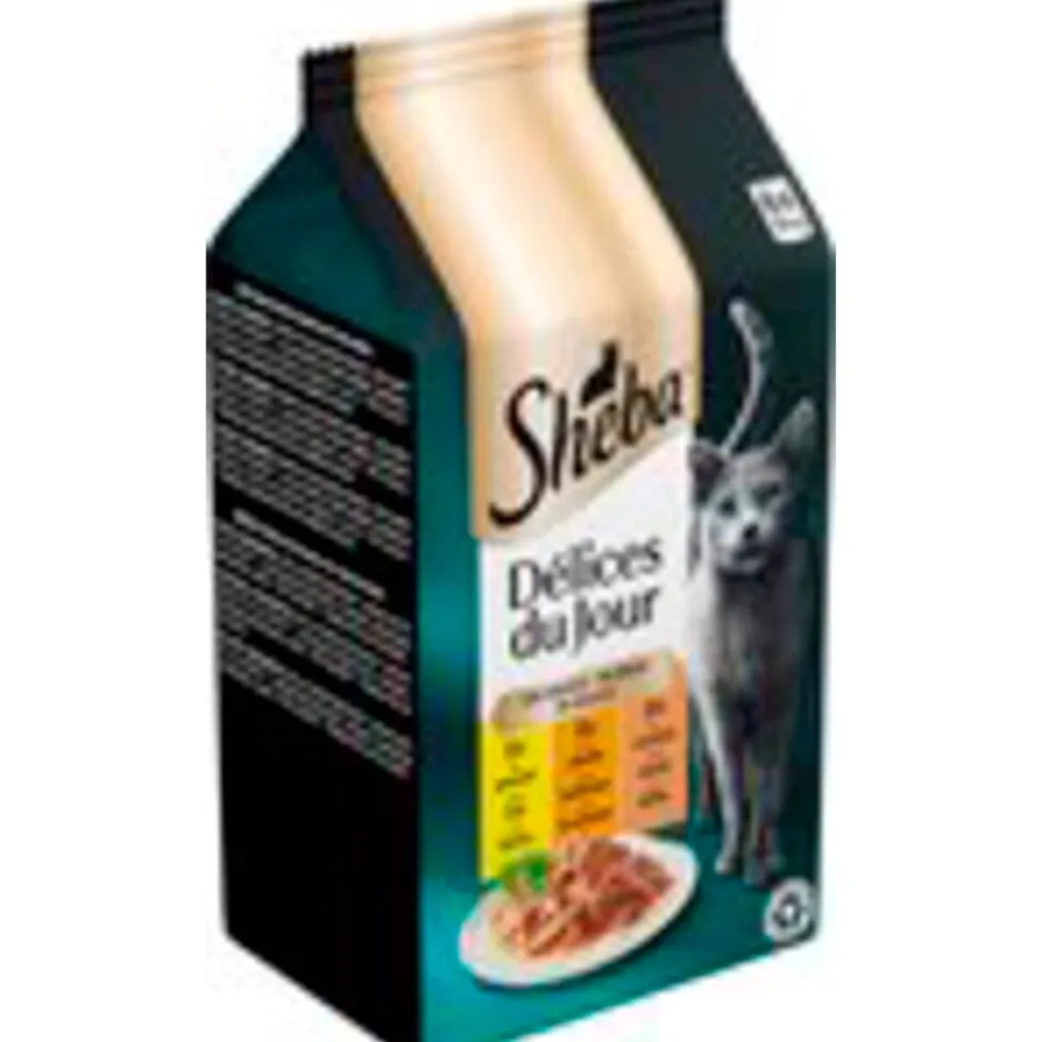 Online Sheba Délices du Jour in Saus met Kip, Kalkoen en Eend Maaltijdzakjes Kattenvoer