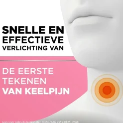 Hot Strepsils Aardbei Suikervrij Zuigtabletten