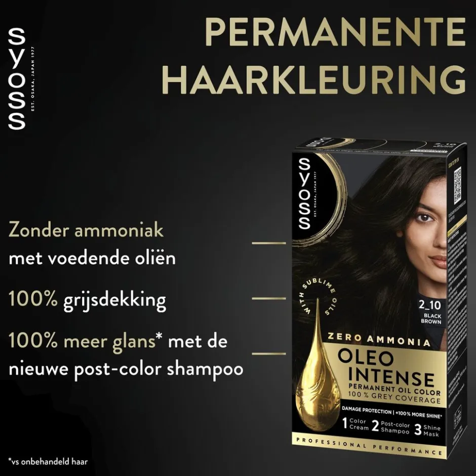 New Syoss Oleo Intense 2-10 Bruinzwart Haarkleuring