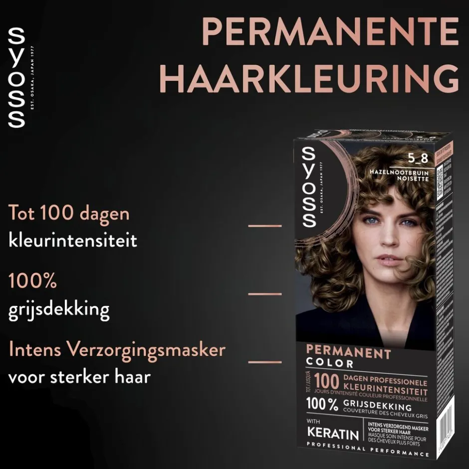 Outlet Syoss Salonplex 5-8 Hazelnootbruin Permanente Haarkleuring