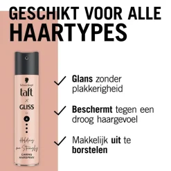 Clearance Taft x Gliss Holding Me Strongly Hold 4 Caring Hairspray
