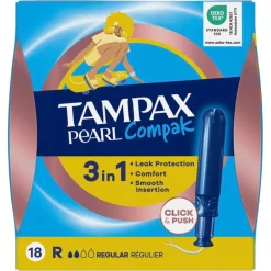 Clearance Tampax Compak Pearl Regular Tampons met Inbrenghuls