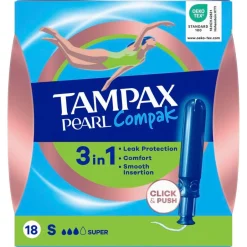 Best Tampax Compak Pearl Super Tampons met Inbrenghuls