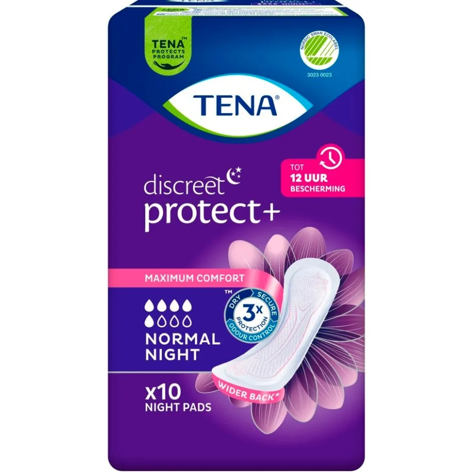 Hot Tena Discreet Protect+ Normal Night Verbanden