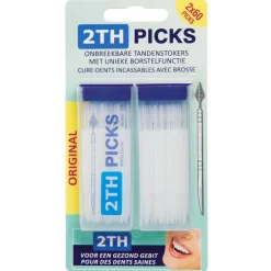 Hot 2TH Picks Onbreekbare Tandenstokers met Unieke Borstelfunctie