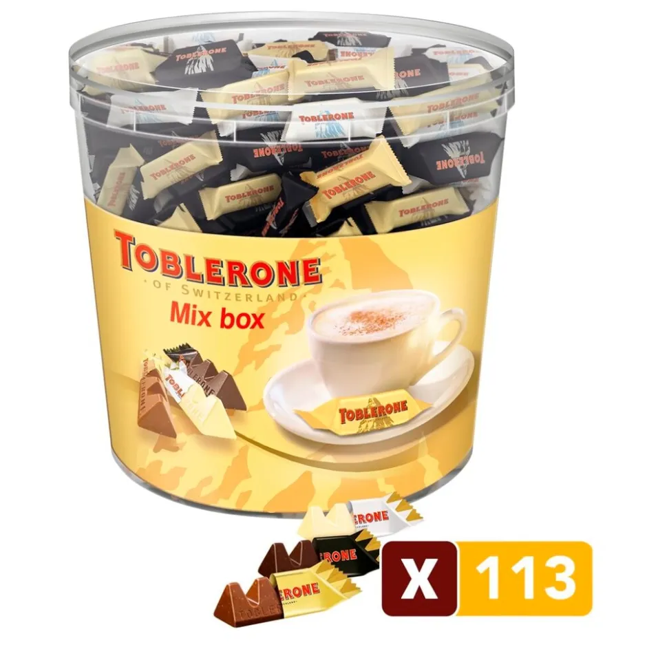 Outlet Toblerone Mini's Melk, Puur en Wit Chocolade